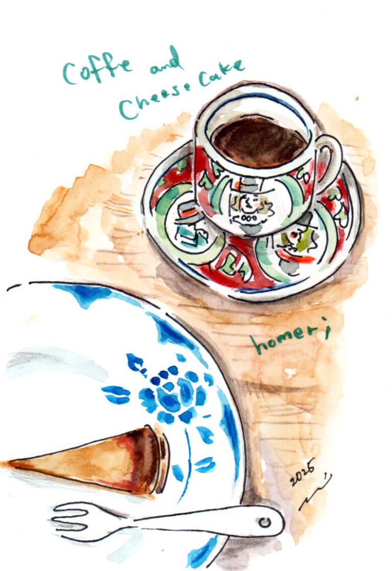 Home cafe homeri cheesecake coffee